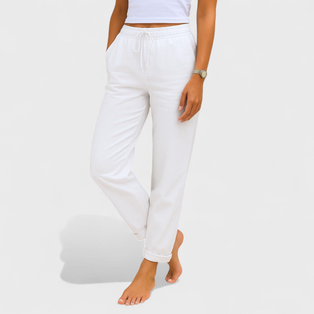 Kalina | Lniane Spodnie Stretch