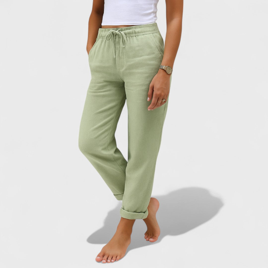 Kalina | Lniane Spodnie Stretch