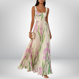 Iwona | Sukienka Maxi z Chiffonem