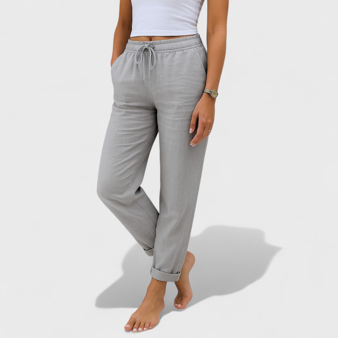 Kalina | Lniane Spodnie Stretch