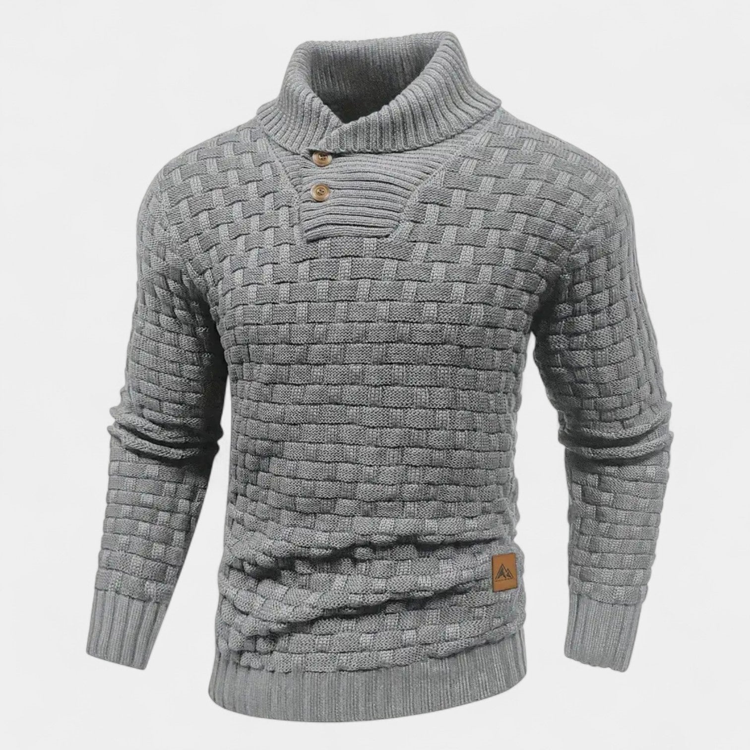 Józef | Stylowy sweter z golfem i guzikami