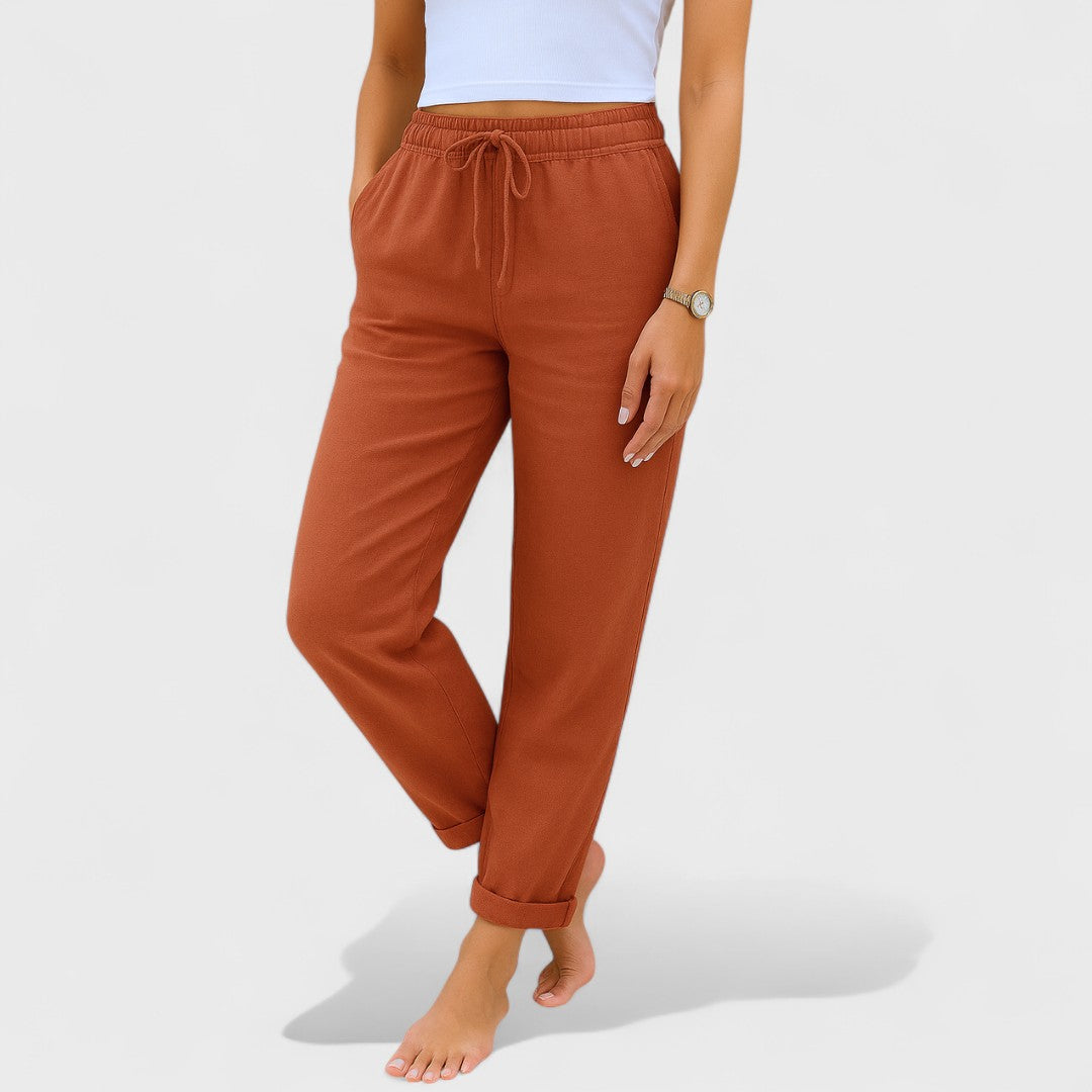 Kalina | Lniane Spodnie Stretch