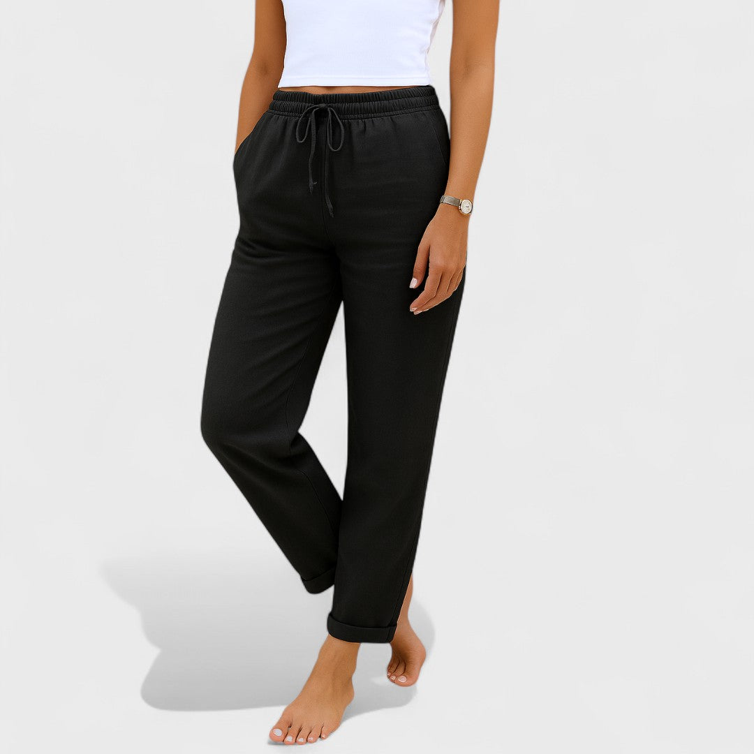Kalina | Lniane Spodnie Stretch