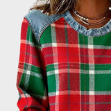 Marcelina | Damska Bluza z Kratką Patchworkową