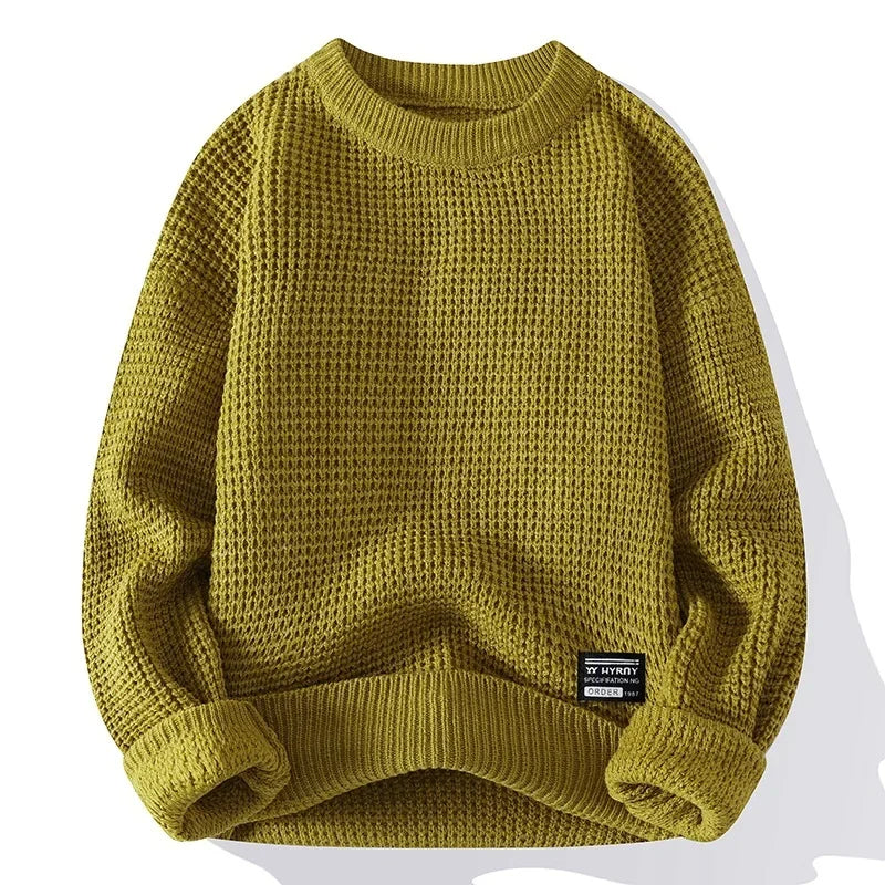 Błażej | Premium męski sweter Lyon z miodową strukturą dla elegancji i komfortu