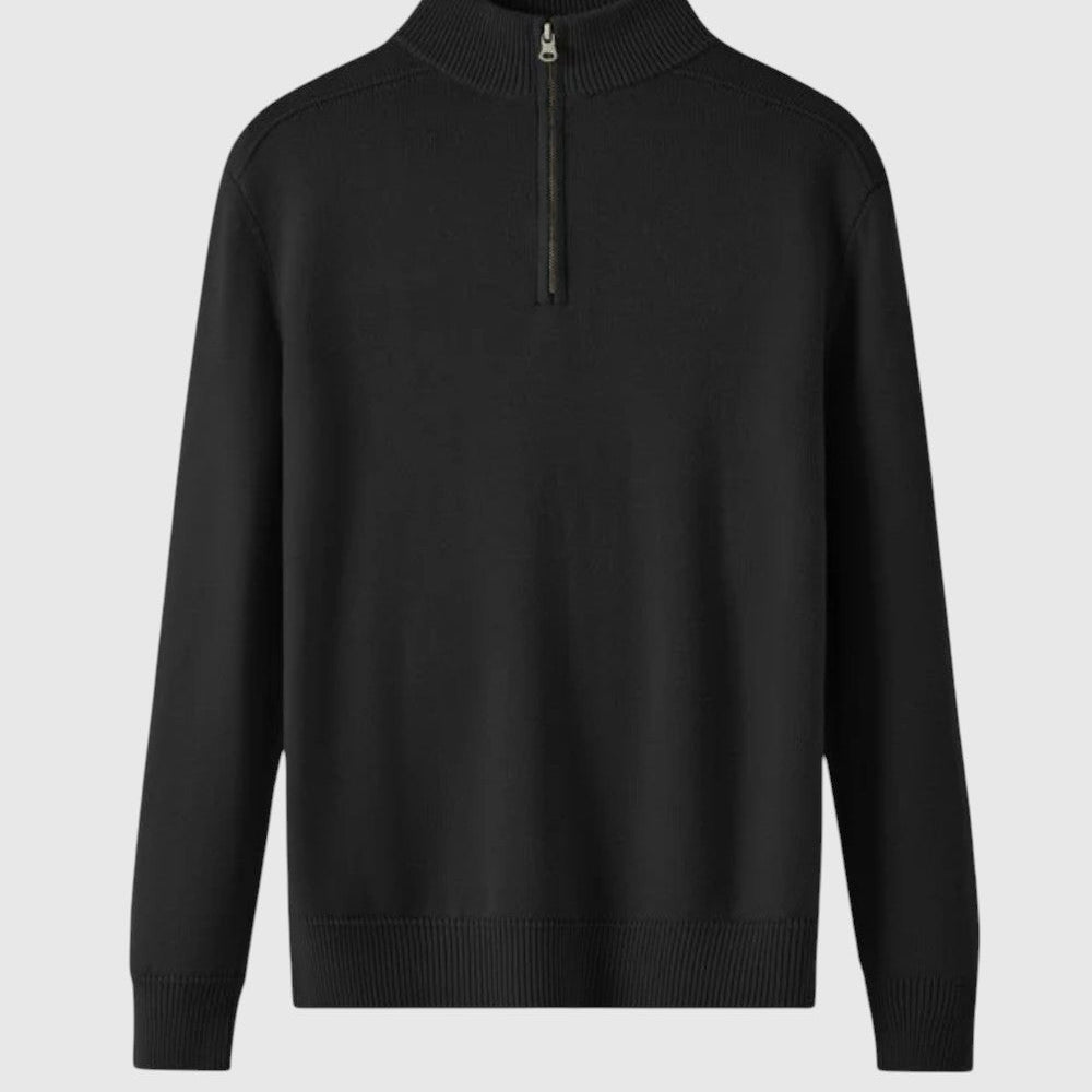 Daniel | Sweter z zamkiem z wełny merino Capri