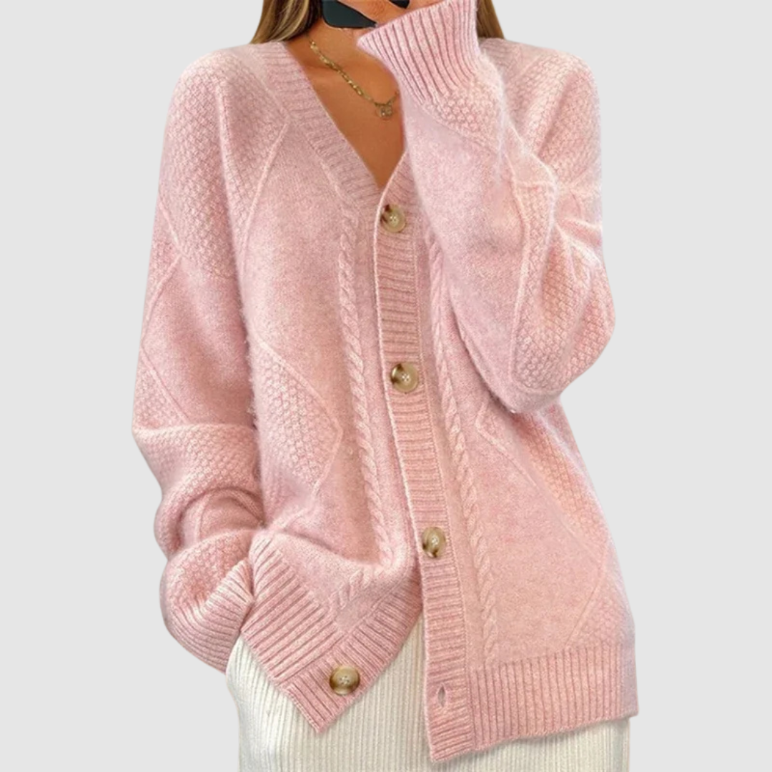 Wiktoria | Sweter z plecionym wzorem