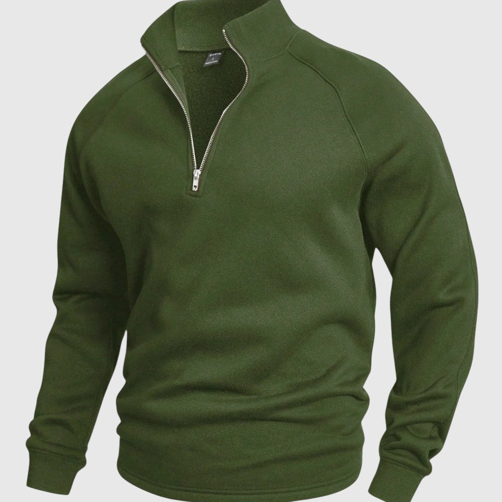 Filip | Premium sweter z polo zamkiem