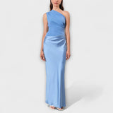 Edyta | Elegancka maxi sukienka na jedno ramię