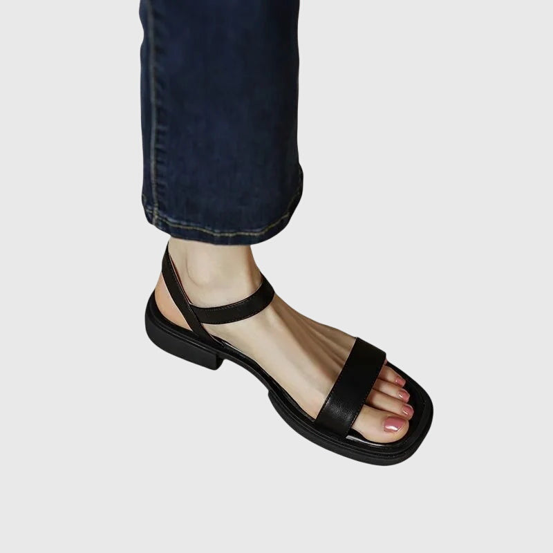 Cecylia | Skórzane Sandały Ortopedyczne