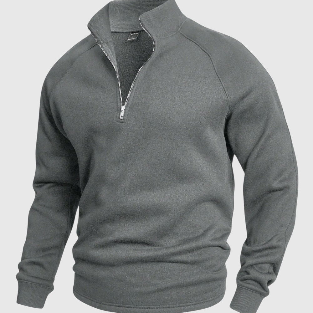 Filip | Premium sweter z polo zamkiem
