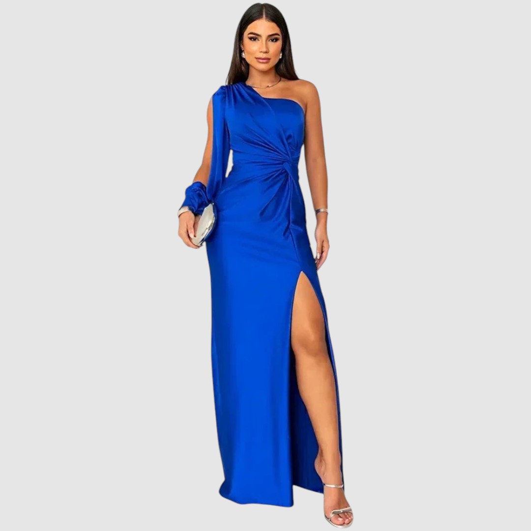 Kinga | Elegancka maxi sukienka na jedno ramię