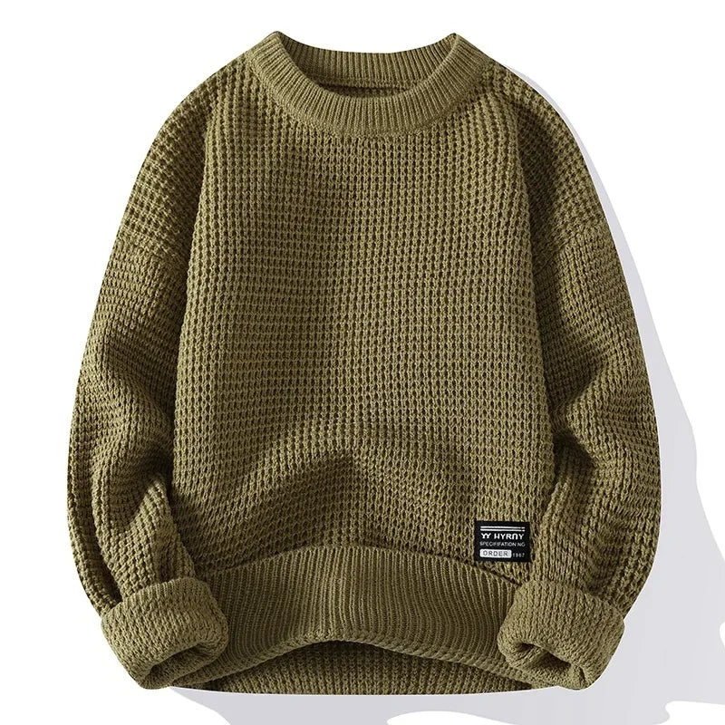 Błażej | Premium męski sweter Lyon z miodową strukturą dla elegancji i komfortu