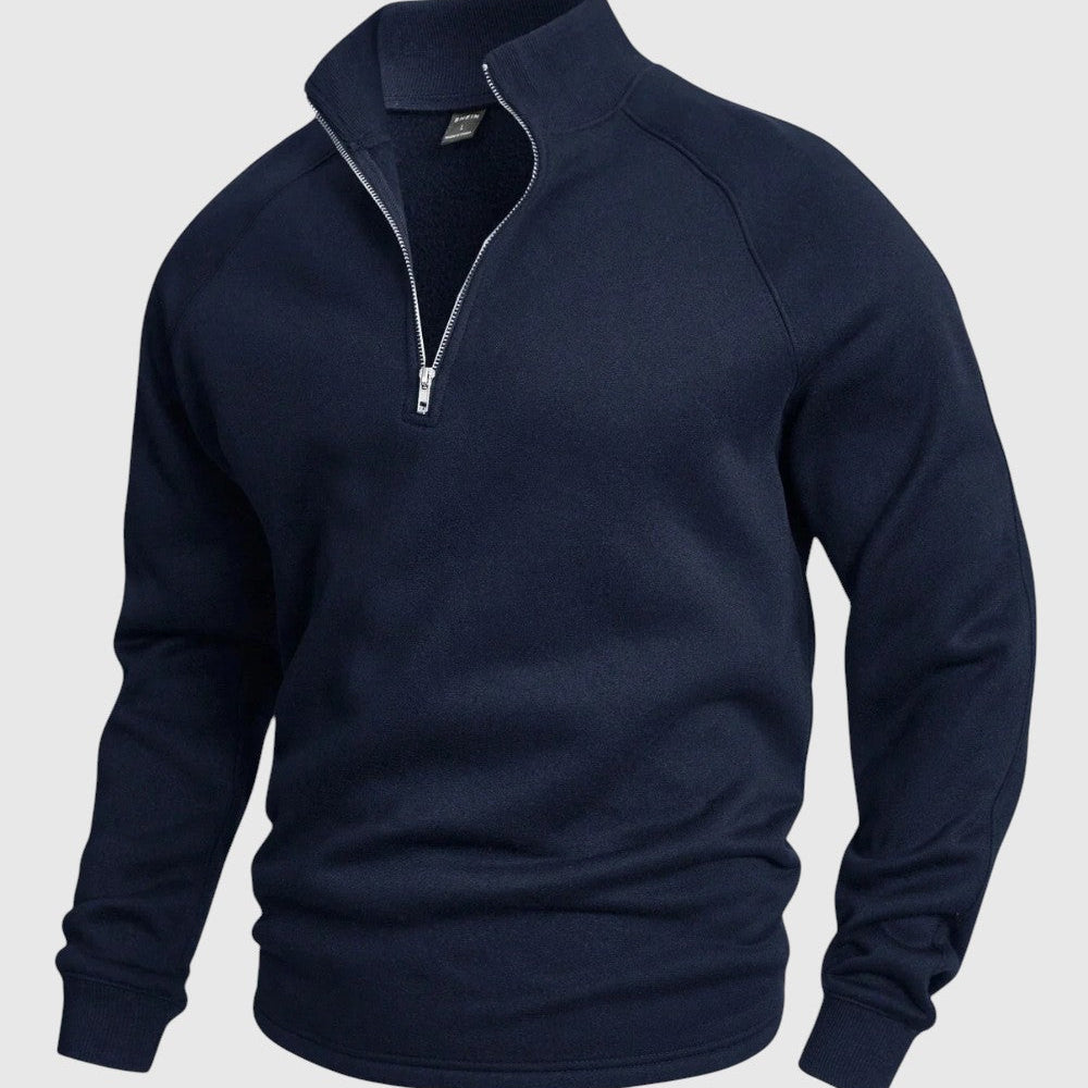 Filip | Premium sweter z polo zamkiem
