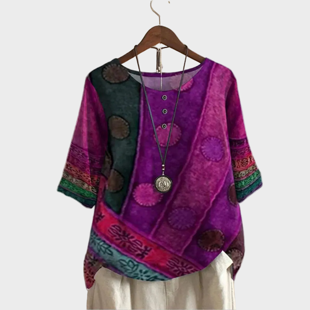 Aurelia | Kolorowy boho-top