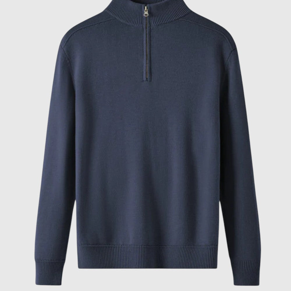Daniel | Sweter z zamkiem z wełny merino Capri