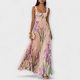 Iwona | Sukienka Maxi z Chiffonem