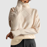 Antonina | Teksturowany sweter z golfem
