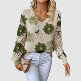 Maria | Elegancki sweter z kwiatowym wzorem