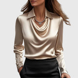 Paulina | Elegancka bluzka z błyszczącego satyny