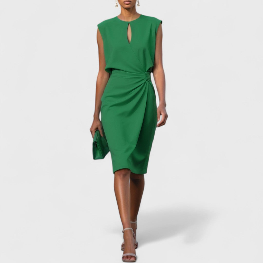 Dorota | Elegancka sukienka kopertowa midi