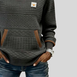 Maria | Strukturalny sweatshirt w kolorze blokowym z okrągłym dekoltem