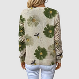 Maria | Elegancki sweter z kwiatowym wzorem