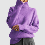 Antonina | Teksturowany sweter z golfem