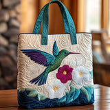 Wanda | Quilted White Flower Tote Bag