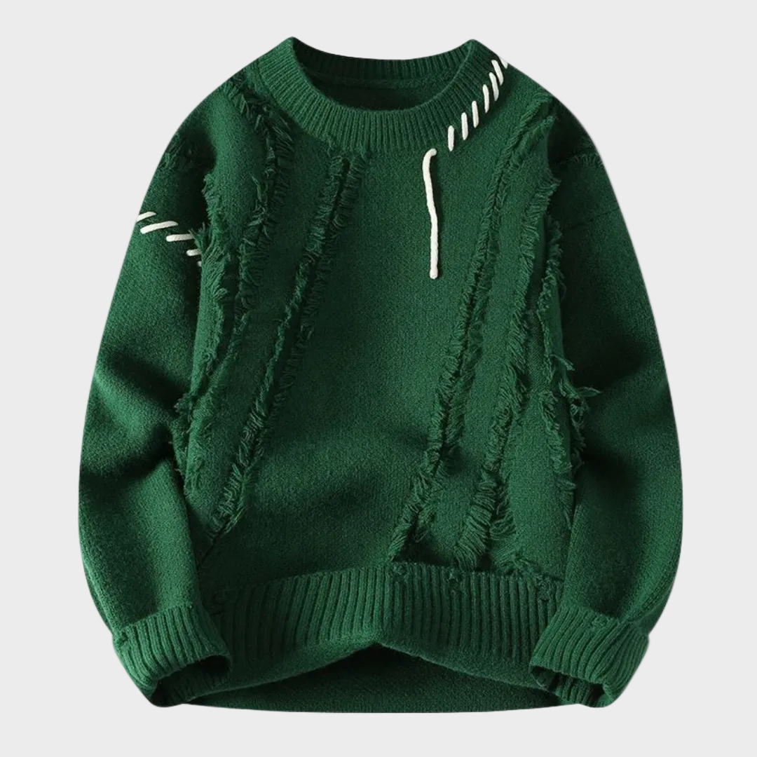 Stefan | Premium Sweter z Żebrowanym Wykończeniem