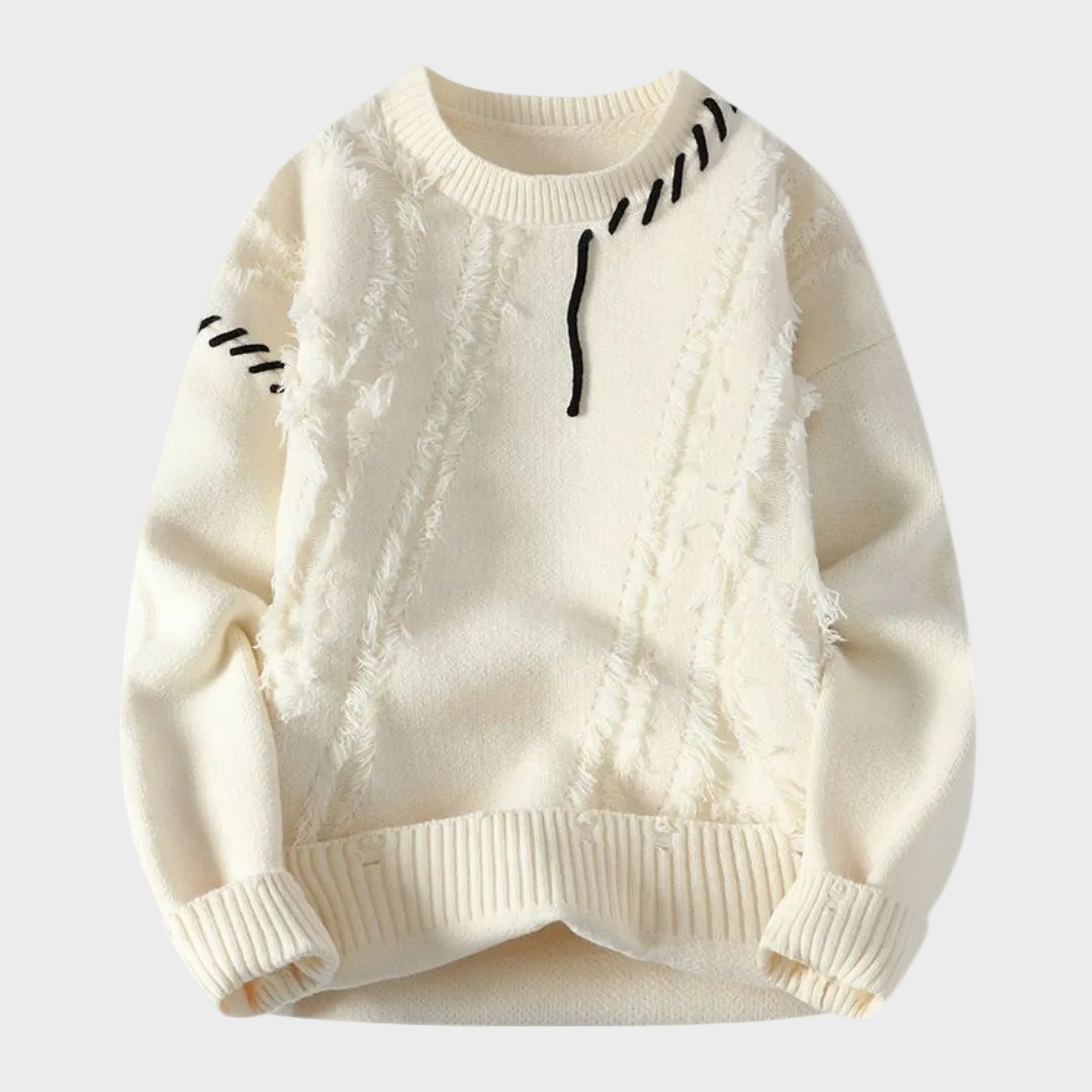 Stefan | Premium Sweter z Żebrowanym Wykończeniem