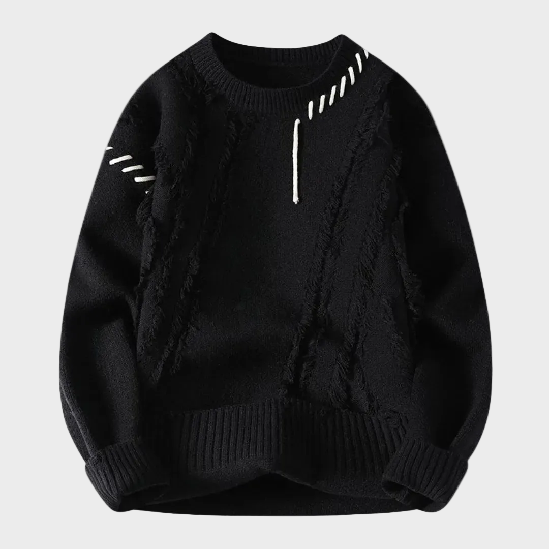 Stefan | Premium Sweter z Żebrowanym Wykończeniem