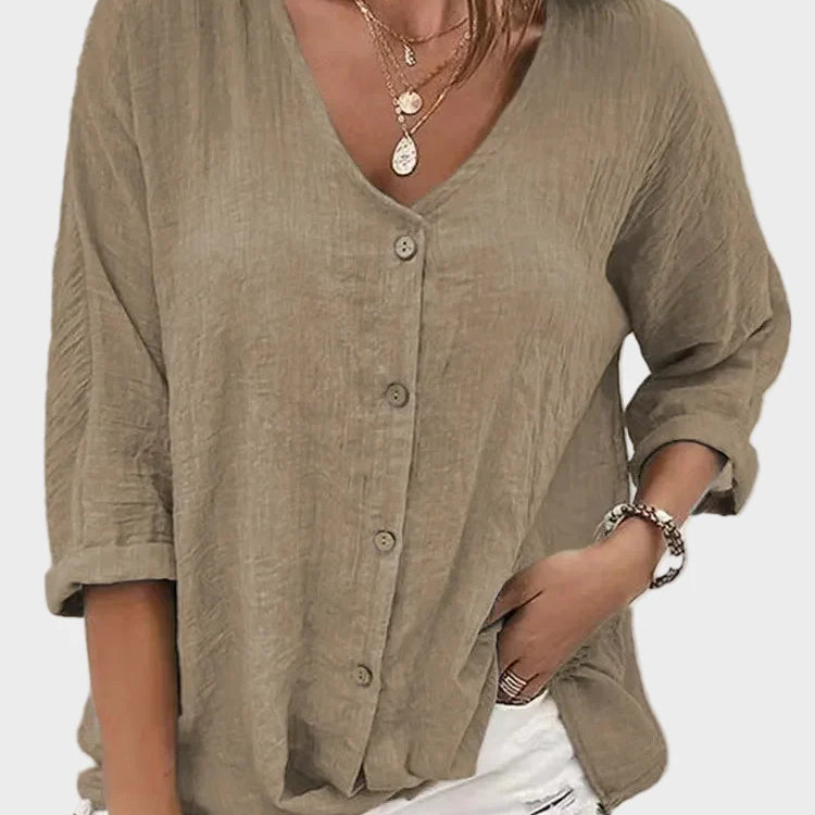 Lidia | Letnia Lniana Bluzka