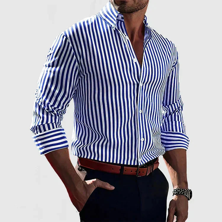 Rafał | Koszula Overshirt Soft Blend - Paski
