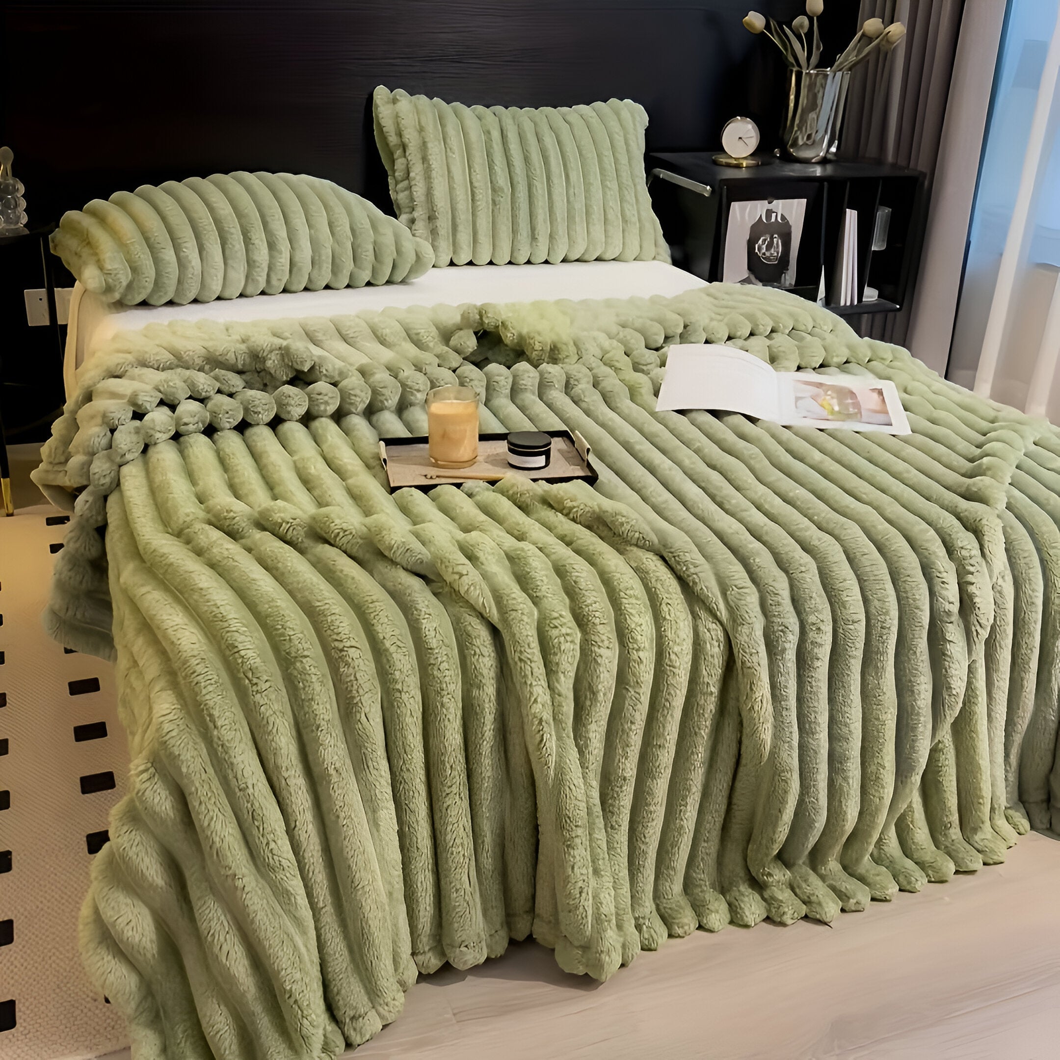 Weronika | Ciepły Koc Fleece z Flaneli