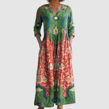 Eliza | Vintage kwiatowa sukienka Maxi