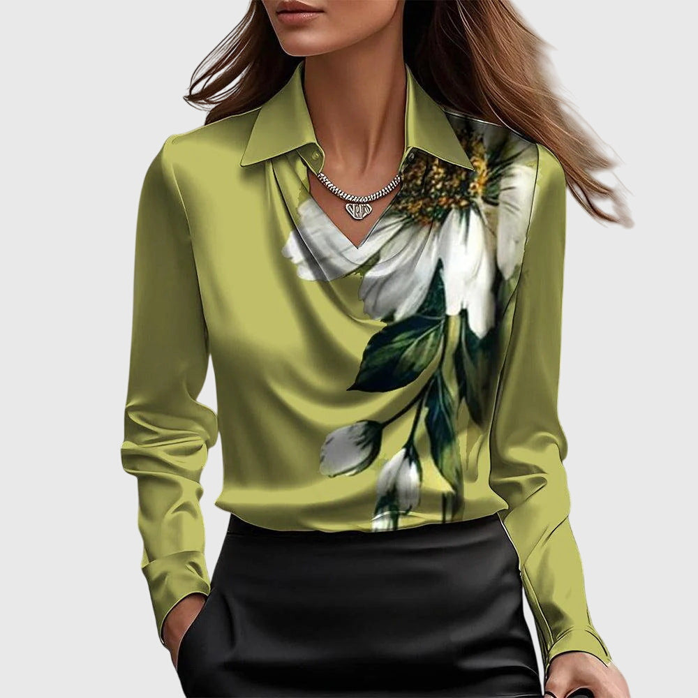 Paulina | Elegancka bluzka z błyszczącego satyny