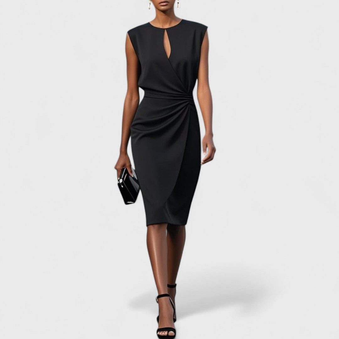Dorota | Elegancka sukienka kopertowa midi
