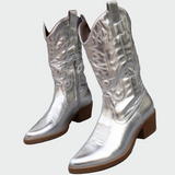 Karolina | Metaliczne kowbojskie buty
