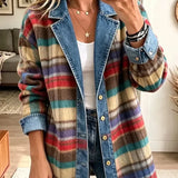 Aleksandra | Patchworkowa kurtka dżinsowa w stylu vintage