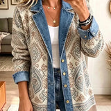 Alicja | Patchworkowa kurtka jeansowa w stylu retro boho
