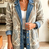 Alicja | Patchworkowa kurtka jeansowa w stylu retro boho