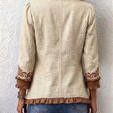 Matylda | Vintage Bohemian Kwiatowa Kurtka z Falbankami