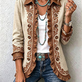 Matylda | Vintage Bohemian Kwiatowa Kurtka z Falbankami