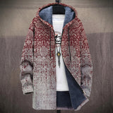 Inga - Kurtka z bordowym ornamentem w stylu vintage