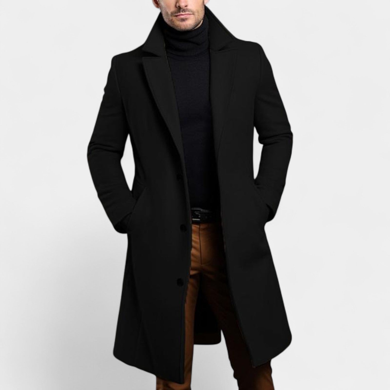 Artur | Elegancki męski płaszcz z klapami