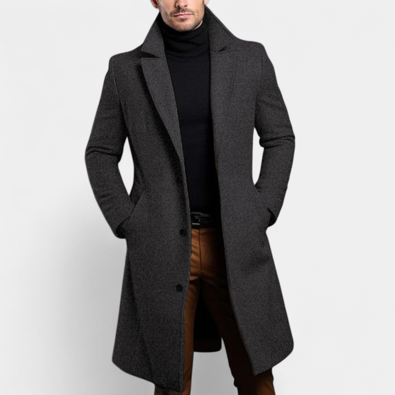 Artur | Elegancki męski płaszcz z klapami